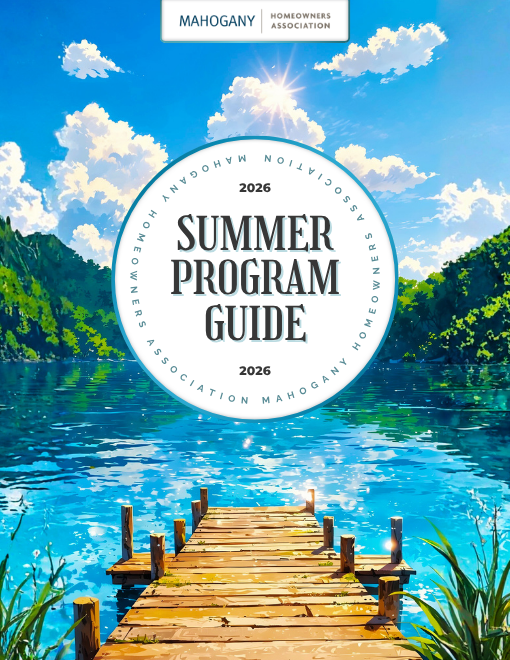 Cover of the 2026 Mahogany HOA Summer Program Guide